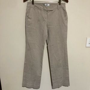 Ann Taylor Loft Beige Wide Legs Side Pockets Pants Size 6